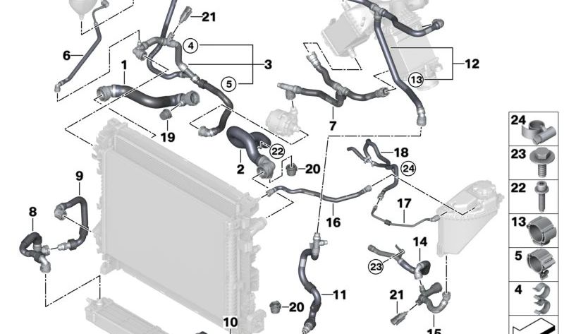 Tapón de cierre OEM 17127799184 para BMW F20, F21, F22, F23, F30, F31, F34, F35, G20, F32, F33, F36, G22, G26, F07, F10, F11, F90, G30, G31, G38, G32, F01, F02, G11, G12, F91, F92, F93, G15, G16, F25, G01, G08, F26, G02, E70, F15, G05, E71, F16, G06