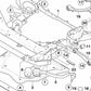 Barra de tracción con soporte de goma derecha para BMW X5 E70, X6 E71 (OEM 31126791396). Original BMW