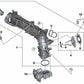 Válvula de mariposa para BMW Serie 1 F20, F21; Serie 2 F22; Serie 3 E91N, E92N, E93N, F30, F31, F34; Serie 4 F32, F33, F36; Serie 5 F07, F10, F11; Serie 6 F06, F12, F13; Serie 7 F01N, F02N; X1 E84; X3 F25; X4 F26; X5 E70N, F15; X6 E71, F16; MINI R55N, R56