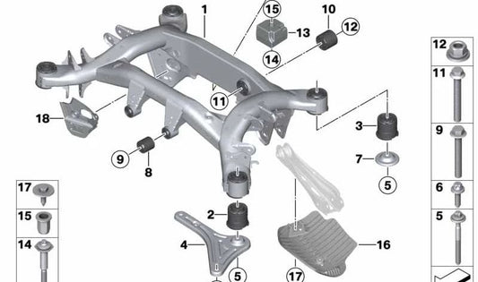 Assorbitore di vibrazioni OEM 33306873310 per BMW G01, G08, G02. BMW originale.