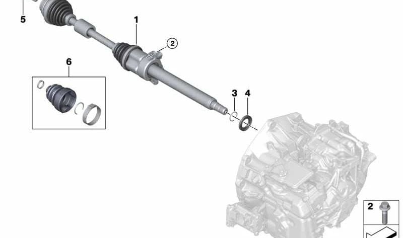 Anillo de seguridad para BMW F40, F52, F44, F45, F46, F48, F39 y MINI F54, F55, F56, F57, F60, R55, R56, R57, R58, R59 (OEM 31606779990). Original BMW