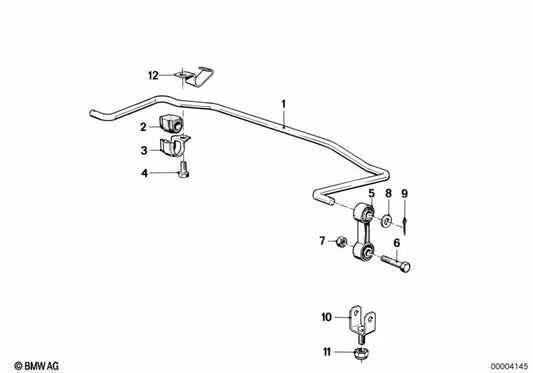 Estabilizador trasero para BMW Serie 3 E30 (OEM 33551129192). Original BMW