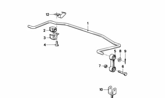 Stabilizer Mounting Rubber for BMW E28 (OEM 33552225305). Original BMW