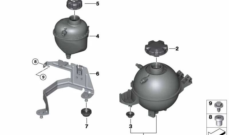 Tuerca remachada ciega para BMW X3 F97, F97N X4 F98, F98N (OEM 17138095547). Original BMW