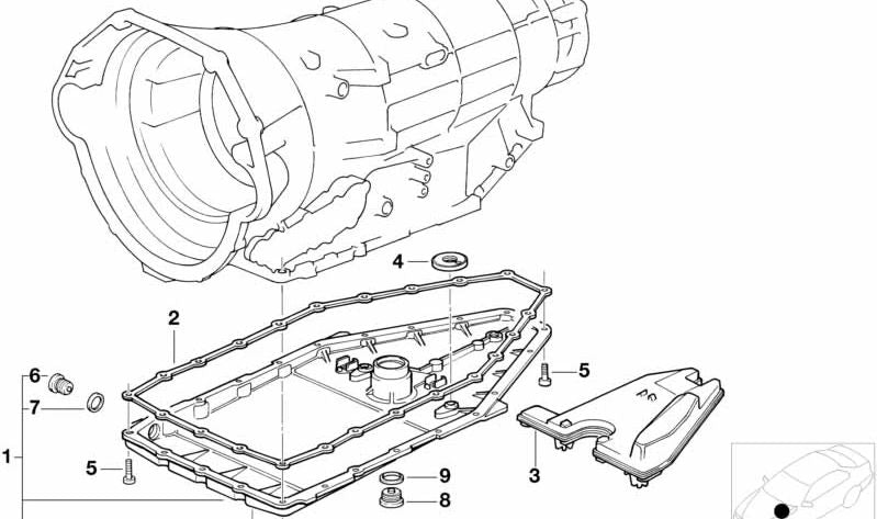 Depósito de aceite para BMW E34, E39, E32, E38, E31 (OEM 24111421209). Original BMW