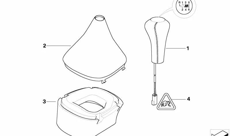 Cubierta de la Palanca de Cambios para BMW E85, E86 (OEM 25118040459). Original BMW