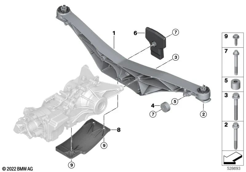 Tornillo hexagonal para BMW F40, F44, F45, F45N, F46, F46N, G11, G11N, G12, G12N, G70, F48, F48N, F49, F49N, U11, F39 (OEM 07129908715). Original BMW