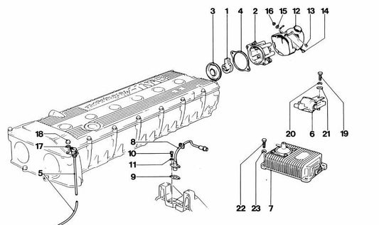 Sensor de posición del cigüeñal OEM 12111304700 para BMW E24, E28, E30, E31, E32, E34, E36, E38, E39, Z3. Original BMW.