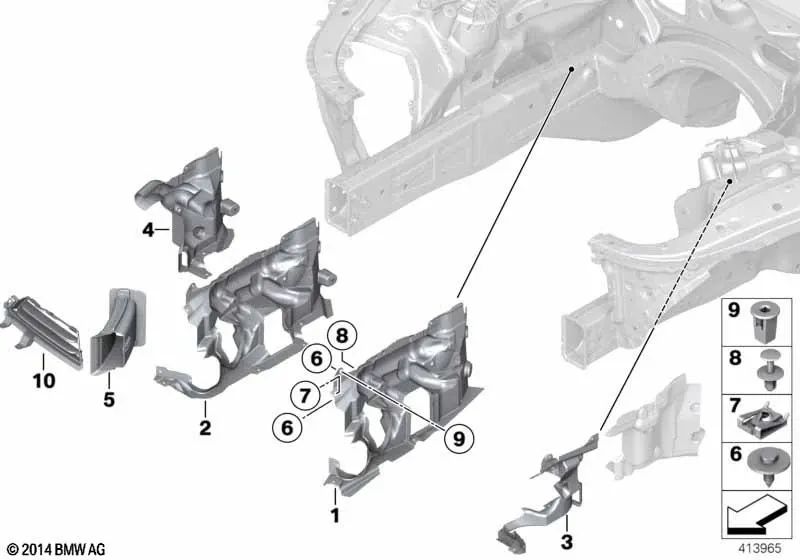 Cubierta de la dirección derecha para BMW F10, F06, F12, F13 (OEM 51757975446). Original BMW.