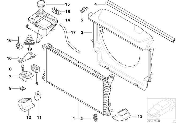 Tanque De Expansión Para Bmw E36 E38 E39. Original Recambios