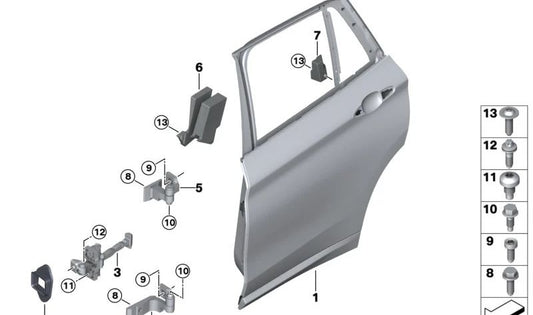 Crashpad Rear Right Door for BMW F48 (OEM 51717461350). Original BMW