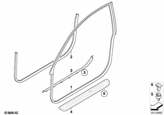 Blende de Entrada izquierda para BMW E64N (OEM 51477147285). Original BMW