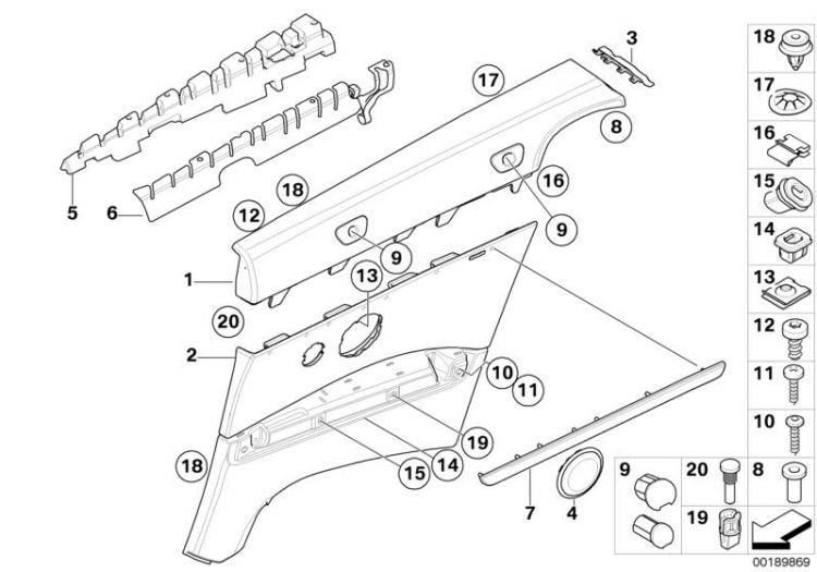 Revestimiento Antepecho Trasero Beige Crema Para Bmw Serie 3 Cabrio E93. Original Recambios