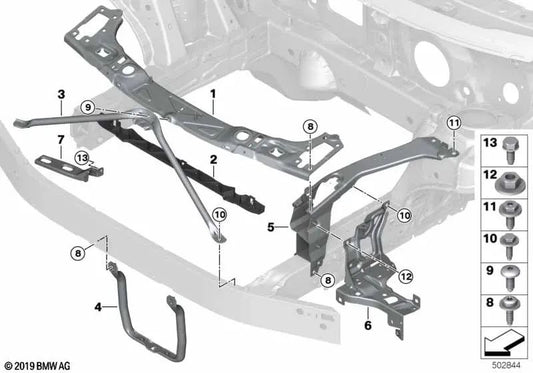 Soporte izquierda para BMW X1 F48N (OEM 51649498329). Original BMW