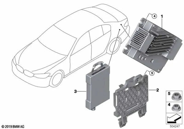 Módulo CI Plus - Tarjeta de TV para BMW G20, G21, G28, G80, G22, G23, G26, G82, G83, F90, G30, G31, G32, G11N, G12N, F91, F92, F93, G14, G15, G16, F97, G01, F98, G02, F95, G05, F96, G06, G07, G09, G29 (OEM 65128792114). Original BMW.