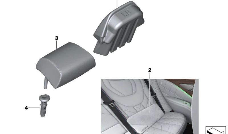 Inserto izquierdo para BMW XM G09 (OEM 52209874841). Original BMW