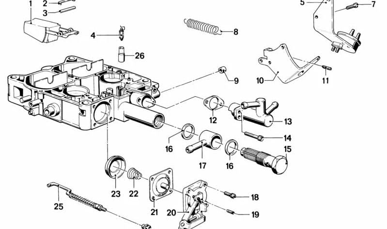 Junta para BMW E21, E12, E24, E23 (OEM 13111264902). Original BMW