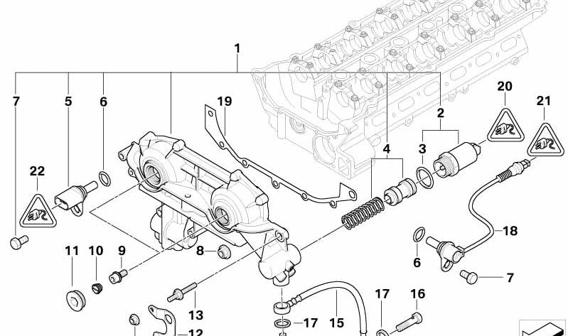 Perno de ajuste OEM 11361748745 para BMW (Modelos compatibles: E46, E39, E60, E61, E38, E65, E66, E83, E53, E85). Original BMW.