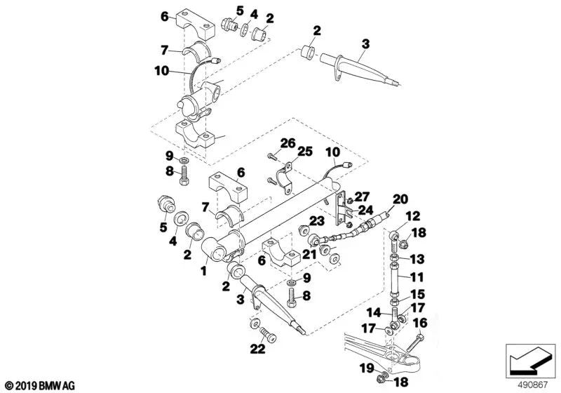 Pendelstutze per BMW diversi modelli/serie (OEM 31352485868). BMW originale