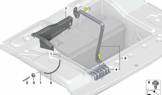 Protección contra impactos para BMW Serie 7 F01, F02, F04 (OEM 61139177353). Original BMW