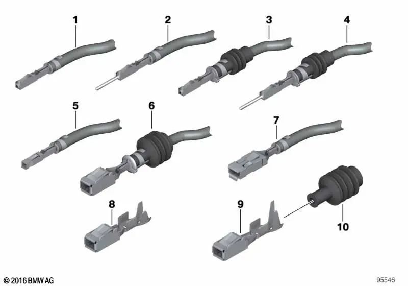 Connettore a tappa ELA MQS con BMW 1 E81, E82, E87N, E88, F20N, F20N, F21N, F52, F52, Serie 3 E36, E46, E90, E90N, E91, E91N, E92, E92N, E93, E93N, F30, F30n , F31, F31N, F34, F34N, F35, F35N, G20, G20N, G21, G21N, G28N, G80, G81, Ser