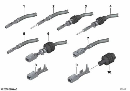 MQS ELA Plug Connector with Cable for BMW 1 Series E81, E82, E87, E87N, E88, F20, F20N, F21, F21N, F52, 3 Series E36, E46, E90, E90N, E91, E91N, E92, E92N, E93, E93N, F30, F30N, F31, 1N, F34, F34N, F35, F35N, G20, G20N, G21, G21N, G28N, G80, G81, Ser