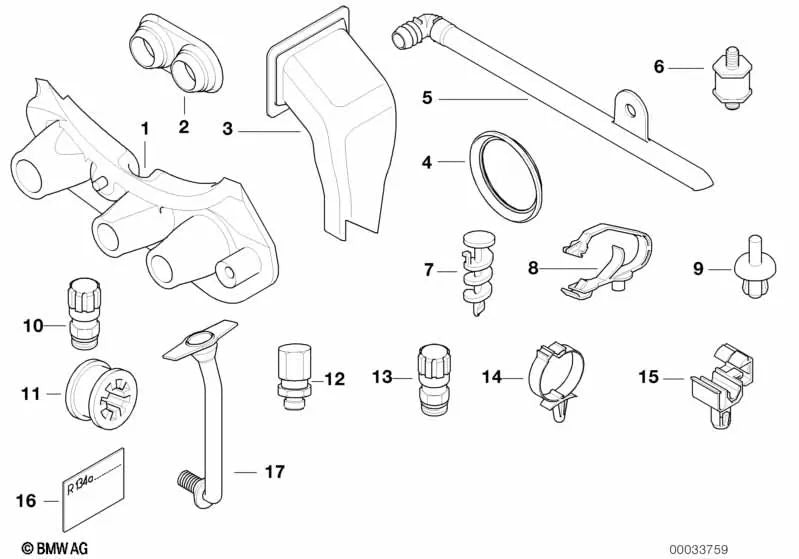 Gasket for BMW E39 (OEM 64118364755). Genuine BMW.