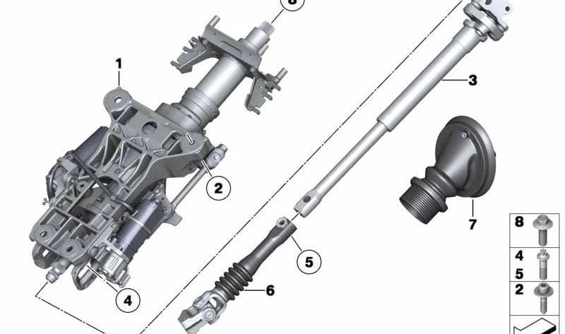 Junta de cardán con tubo flexible para BMW Serie 7 F01, F02 (OEM 32306790489). Original BMW