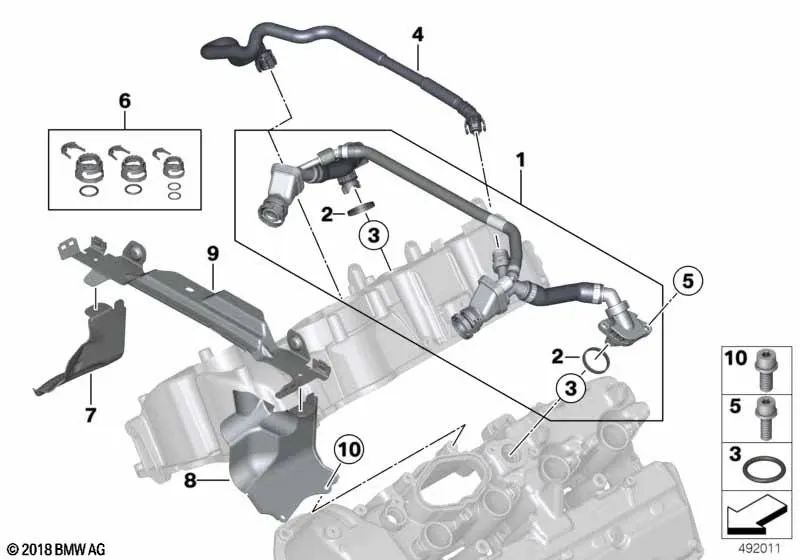 Kit de Reparación Conectores para BMW Serie 5 F07, F10, F11, Serie 6 F06, F12, F13, Serie 7 F01N, F02N, G12, X5 F15, X6 F16 (OEM 11158671570). Original BMW