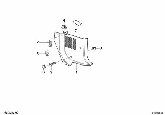 Botón de presión para BMW E36, E34, E32, E31 (OEM 51438124227). Original BMW