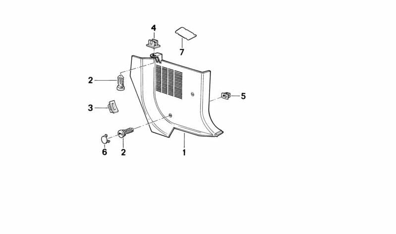 OEM 51438124224 Bouton de réglage du rembourrage pour BMW E36, E34, E32, E31. BMW d'origine.