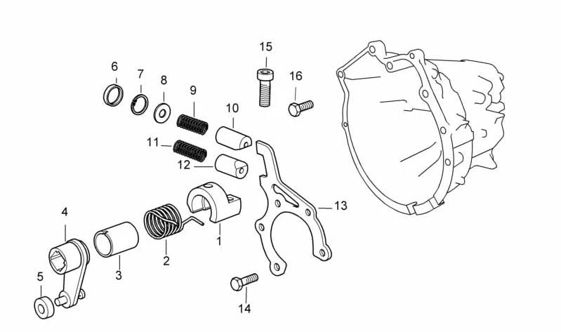 Locking pin for BMW Z4 E85 (OEM 23317526011). Original BMW.