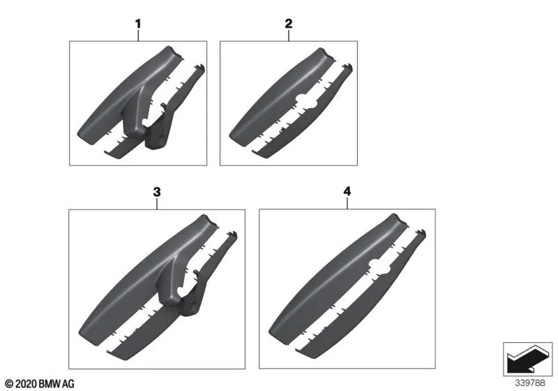 Juego de Cubiertas para Base de Espejo para BMW I01, I01N (OEM 51169323830). Original BMW