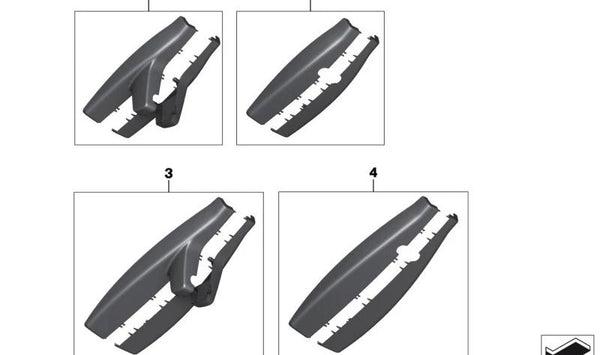 Conjunto de Cubiertas del Pie del Espejo para BMW I01, I01N (OEM 51169323832). Original BMW