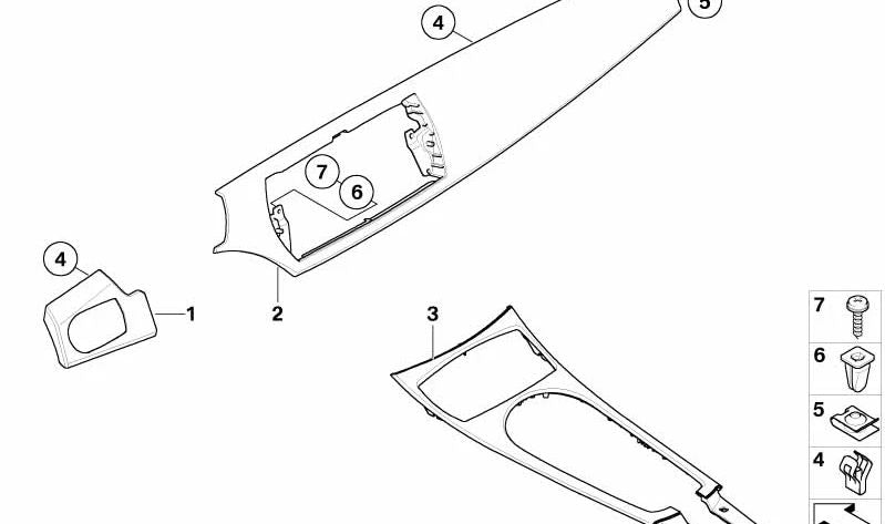 Cubierta Consola Central Madera Marítima para BMW Z4 E85, E86 (OEM 51168023420). Original BMW