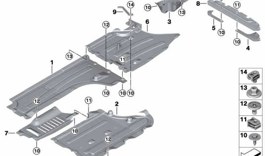 Revêtement inférieur du dépôt droit pour BMW x3 G01, G01N (OEM 51757396708). BMW d'origine