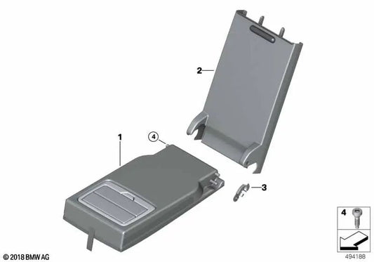 Reposabrazos Central Cuero Sintético para BMW Serie 2 G42, Serie 3 G20, G21, Serie 4 G22, G26, X3 G01N, X4 G02N (OEM 52207948368). Original BMW.