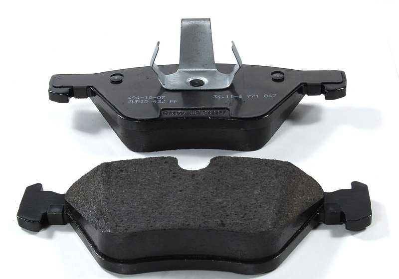 Juego de reparación pastillas de freno sin amianto para BMW Serie 3 E90, E91, E92, E93, X1 E84, Z4 E89 (OEM 34116771868). Original BMW.