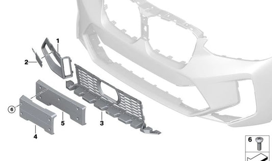 Right brake ventilation channel trim OEM 51118084180 for BMW X3 M (F97), X4 M (F98). Original BMW.