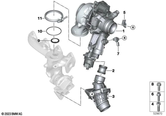 Zylinderschraube für BMW G20, G21, G22, G23, G26, G30N, G31N, G60, G61, G32N, G11N, G12N, G70, G14, G15, G16, G01N, G02N, G05N, G06N, G07N (OEM 11719886428). Original BMW.