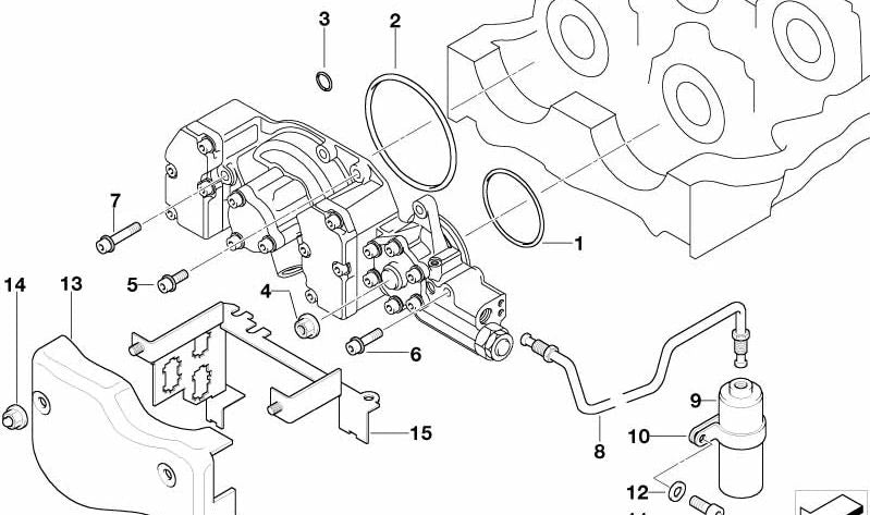 Cylinder head screw with washer for BMW 3 Series E36 (OEM 07119900778). Original BMW