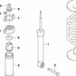 Rear additional shock absorber for BMW E85 Z4 (OEM 33507836826). Original BMW.