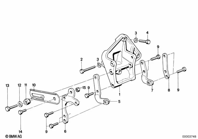 Soporte para BMW Serie 3 E21, Serie 5 E12, E28 (OEM 32411276987). Original BMW