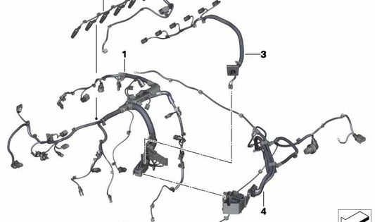 Wiring Harness for BMW F25, F26 (OEM 12518507946). Original BMW