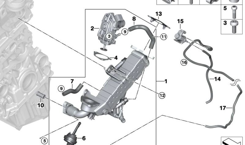 Junta de Metal para BMW Serie 1 F20N, F21N, Serie 2 F22, F23, F45, F46, Serie 3 F30, F31, F34, Serie 4 F32, F33, F36, Serie 5 F10N, F11N, G30, G31, Serie 7 G11, G12, X1 F48, X2 F39, X3 F25, G01, X4 F26, G02, X5 F15, Mini F54, F55, F56, F57, F60, R60, R61