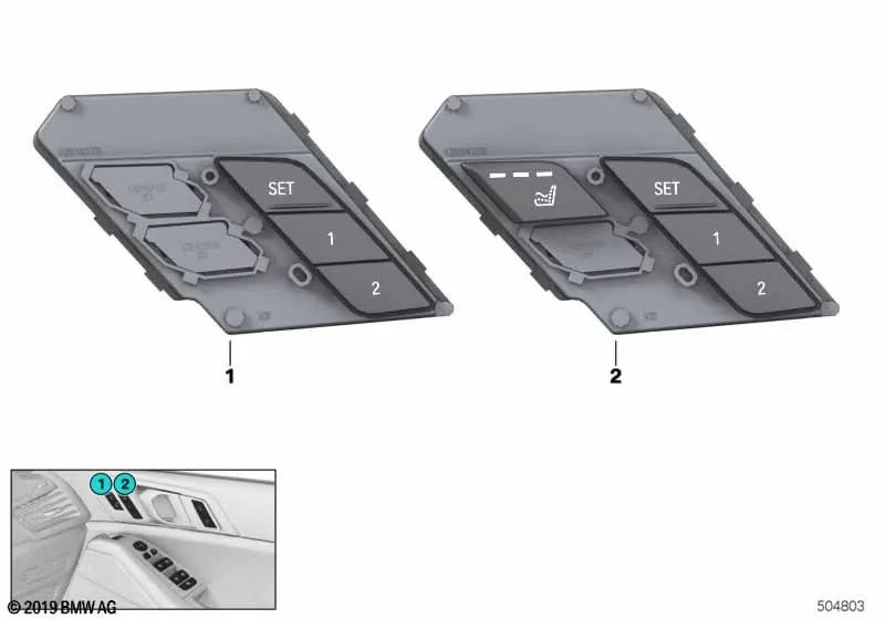 Unidad de control de funciones del asiento derecha para BMW X5 F95, G05, X6 F96, G06, X7 G07, XM G09 (OEM 61319436035). Original BMW