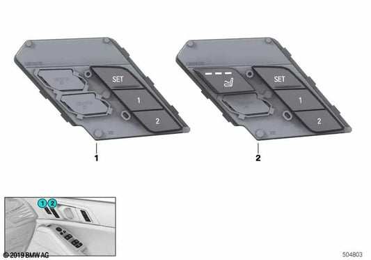 Seat function control unit right for BMW X5 F95, G05, X6 F96, G06, X7 G07, XM G09 (OEM 61319436035). Original BMW