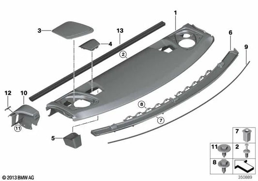 Shelf for BMW 2 Series F22, F87 (OEM 51467346029). Genuine BMW.