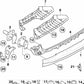 Elemento de deformación trasero izquierdo para BMW E60, E61 (OEM 51127163197). Original BMW