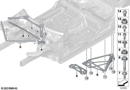 Tornillo Hexagonal para BMW G87, G80, G81, G82, G83, G60, G61, G68, G70 (OEM 51618084883). Original BMW.